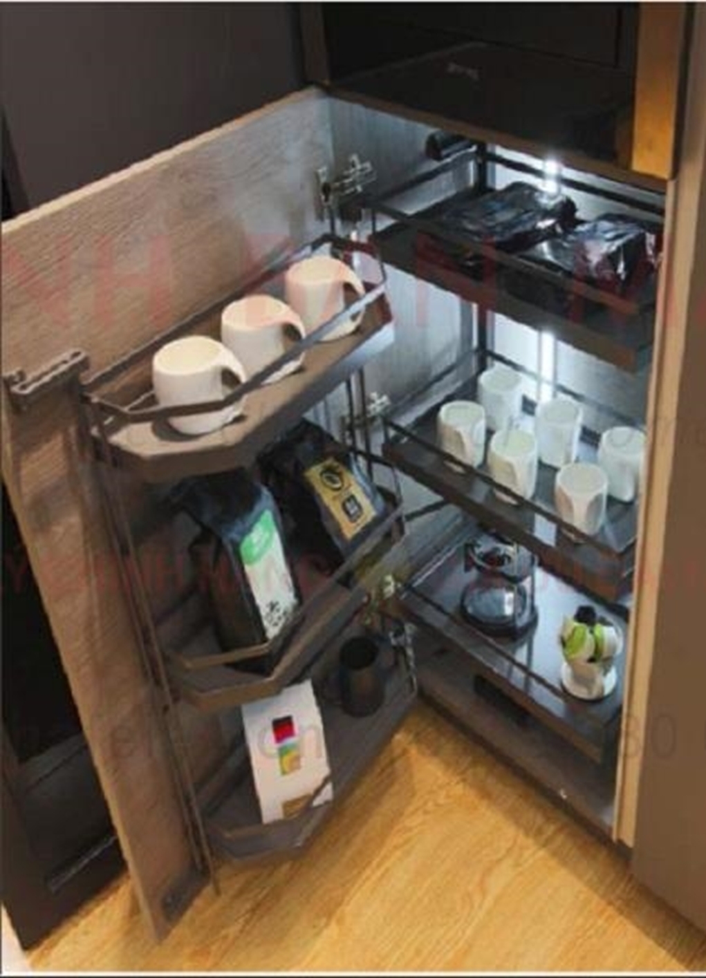 Hình ảnh của Phụ kiện tủ bếp Hafele 545.93.436 bộ 3 tầng TANDEM COFF 600mm