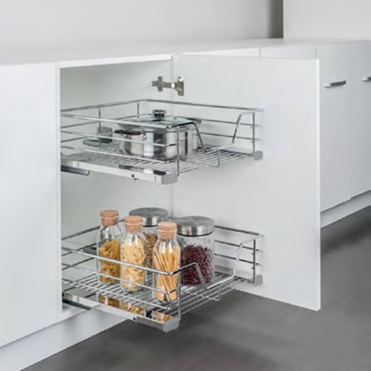 Hình ảnh của Bộ rổ kéo Hafele 549.03.131 cho tủ bếp dưới rộng 400mm