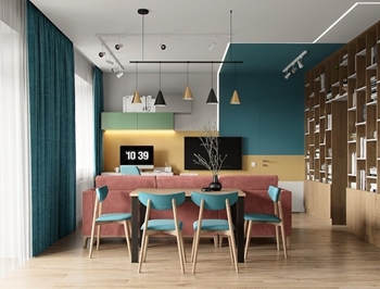 Hình ảnh nhóm sản phẩm Kết hợp màu sắc hấp dẫn trong thiết kế nội thất