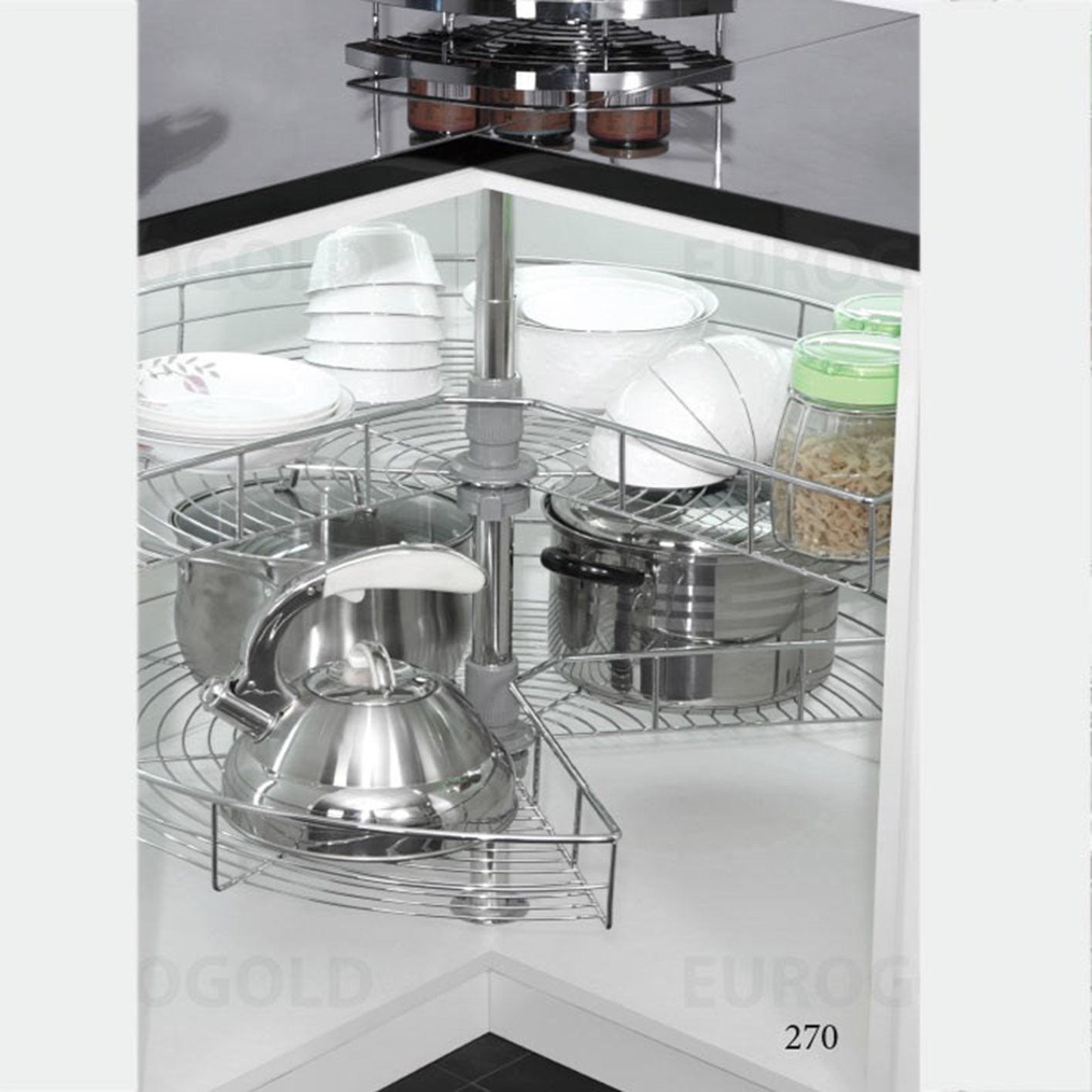 Hình ảnh của Mâm xoay inox mờ nan dẹt Eurogorld EPL270A