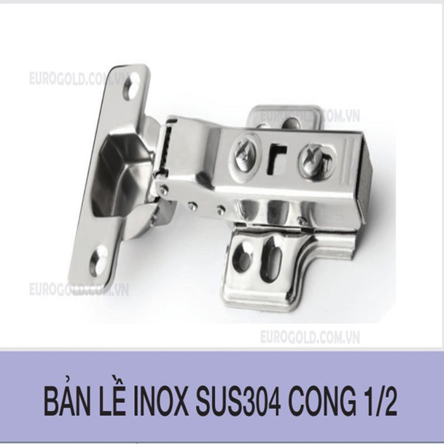 Hình ảnh của Bản lề inox SUS304 cong 1/2 Eurogold WP02