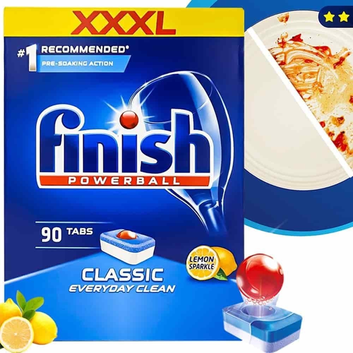 Viên rửa bát Finish Classic Lemon 90 viên