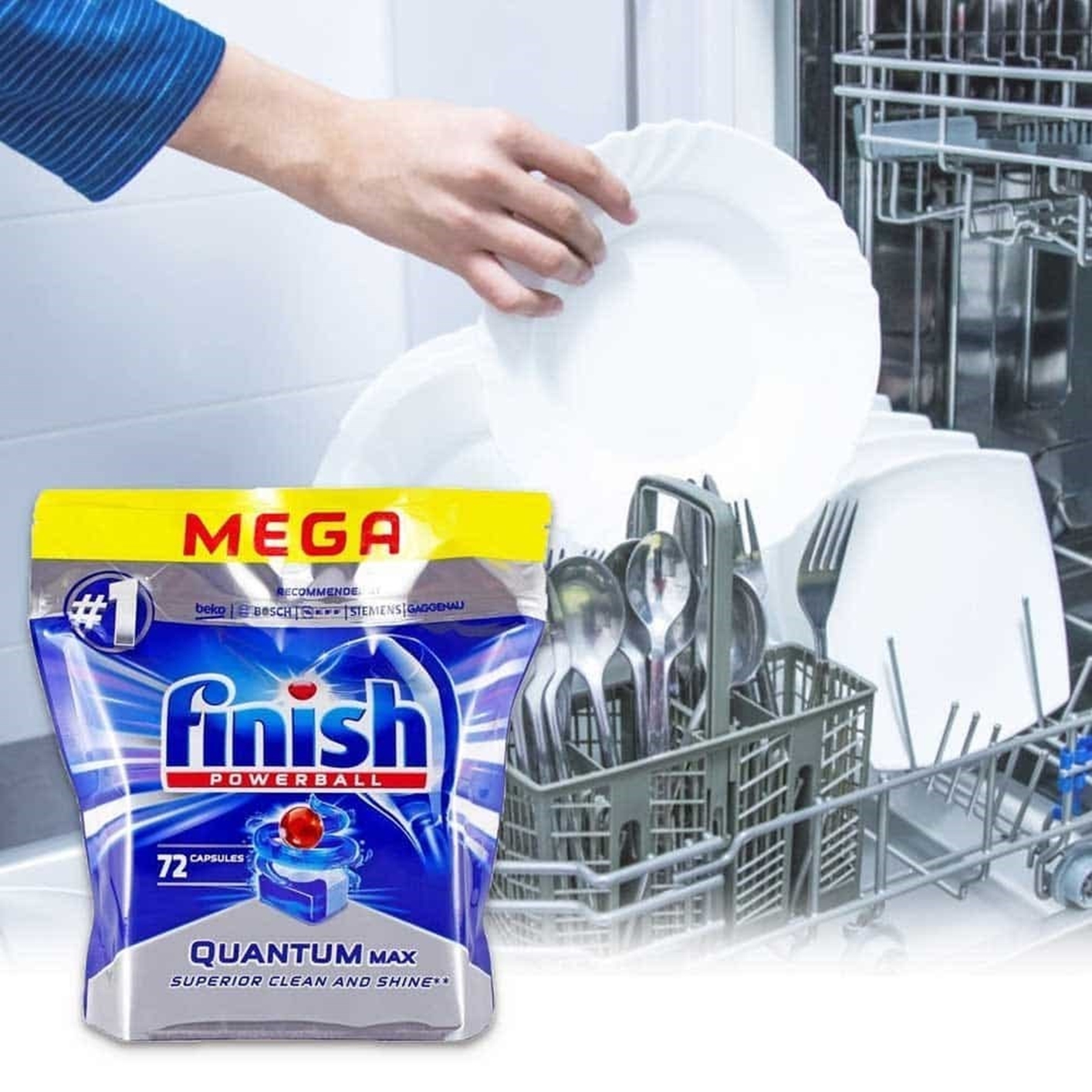 Viên rửa bát Finish Quantum Max 72 viên