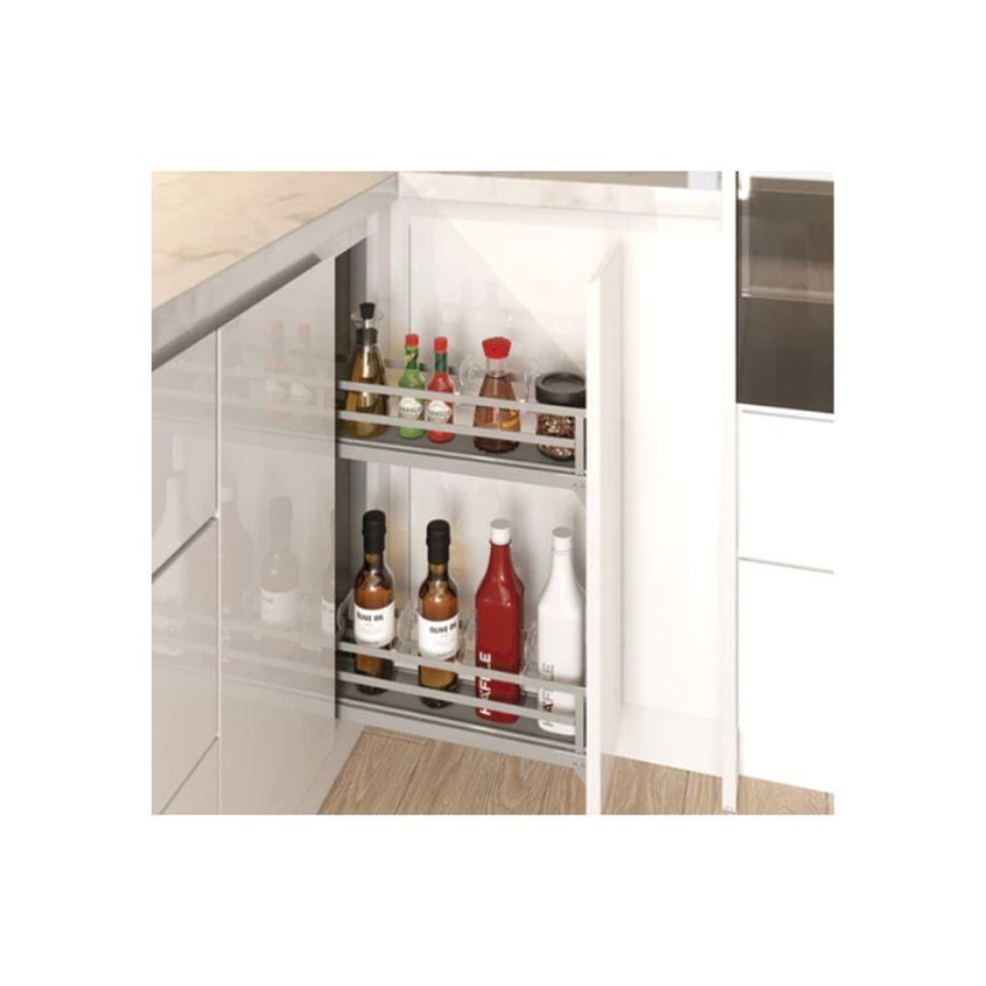 Bộ rổ gia vị Hafele Omero 549.20.890 150mm (trái)