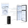 Kích thước tủ lạnh 2 cánh Inverter 236 lít Aqua AQR-T260FA(FB) 